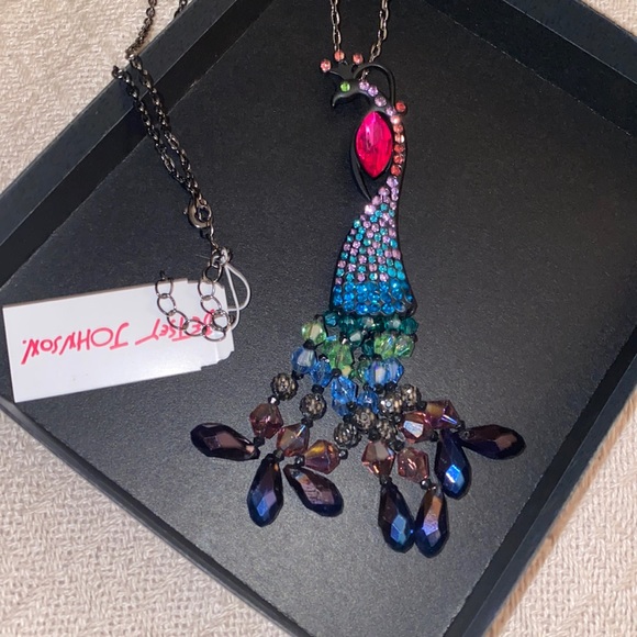 Betsey Johnson Jewelry - Betsey Johnson Peacock Necklace
